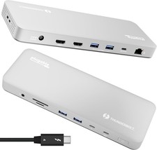 Plugable TBT-UDM Premium Thunderbolt 4 - Laptop  Docking Station - Space Gray picture
