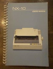 Star NX-10 dot matrix printer USER'S MANUAL book -  Rare picture