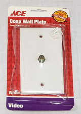 ACE HARDWARE ACE 33401 VIDEO COAX WALL PLATE IN WHITE-082901334019 picture