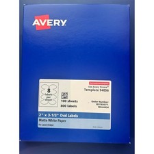 Avery 2” Oval Labels NIB picture