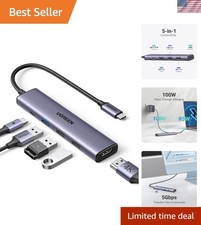 Ultimate USB C Multiport Adapter: Connect 5 Devices with 4K HDMI Support picture