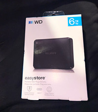WD easystore 6TB Portable External HDD USB-C USB-Powered Black PC/Mac NEW SEALED picture