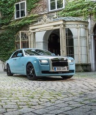 Cars rolls royce ghost alpine trial centenary collection Desk Mat Stitched picture
