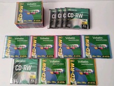 VINTAGE Verbatim CD-RW 700MB 80Min 18 Disc Pack & Memorex CD-RW 5 Disc Pack NEW picture