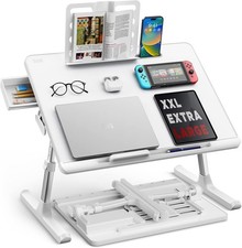 Foldable Laptop Stand with Storage Drawer - Ideal for Work, Eating and Gaming picture