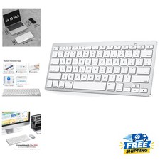Sleek Wireless Keyboard for Mac - 78 Tactile Keys, Compact Design in Silver picture
