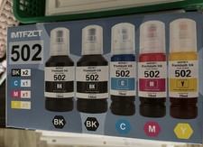 IMTFZCT 502 Compatible Ink Bottle Set 5-Pack BKx2 C M Y for Epson picture
