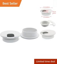 Self-Adhesive 2-Inch Grommet Covers for Effective Cable Organization - 2 Pack picture