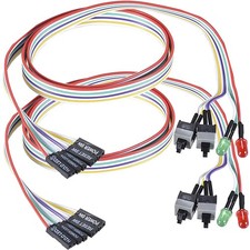 2 Pack 2Pin PC Power Switch Cable 27inch Desktop On Off Reset Push Button ATX... picture