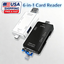 6 in 1 USB 3.0 Type C Card Reader SD Micro SD TF OTG Memory Adapter Laptop PC US picture