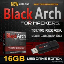 BLACKARCH LIVE USB - PRO HACKING OPERATING SYSTEM  2500+ TOOLS HACK ANY PC FIX- picture