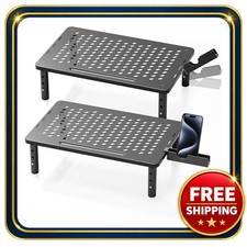 Computer Monitor Stand Riser 3-Height Adjustable Desk Laptop TV Organizer picture