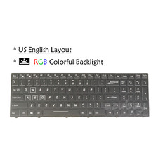 US Laptop Keyboard for PowerSpec 1710 / XMG A517 / Nexoc G739, RGB Backlit picture