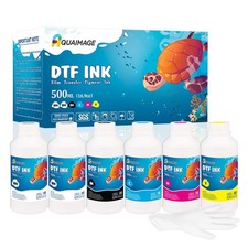 Aquaimage Premium DTF Ink 6000ml 500ML x 6 (2W+BKCMY), 500ml X 6(2w+bkcmy) picture