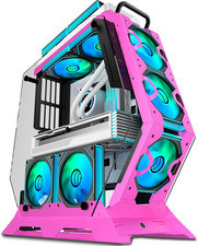 PC Case C570 ATX Mid Tower Tempered Glass Gaming Computer Open Frame Case with 7 picture