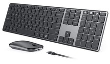Wireless Bluetooth Keyboard and Mouse Combo USB + Dual BT SKM64-3 Multi-Devic... picture
