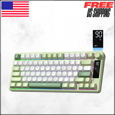 Wireless Gaming Keyboard OLED Screen Media Knob RGB Creamy Silent DK75 75% picture