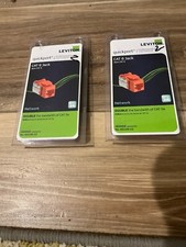 Leviton R09-5G108-0OR Cat 6 Cat 8-Wire QuickPort Adaptor Jack, Orange  LOT OF 2 picture