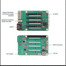 SATA HAT, Up to 5X SATA disks HAT for Raspberry Pi 5 and Rock Pi SBCs picture