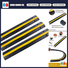 Heavy-Duty Rubber Cable Ramp Protector - 1-Channel, 22000Lbs Load, 3 Pack for Dr picture