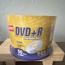 Staples Recordable DVD+R Blank Discs 50-Pack 16X Speed, 4.7 GB, 120 Minutes picture