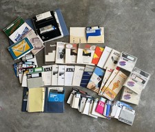 Atari 400 800 Computer 100+ Floppy Disk & 20+ Manual Lot OS Master Disc Untested picture
