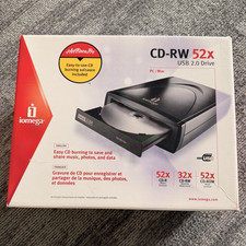 Iomega External CD-RW Drive 52x USB 2.0 USB-Powered PC/Mac Black picture