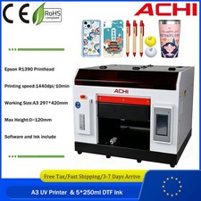 ACHI A3/A4/A5 UV Flatbed Printer Epson Printhead High Precision DIY Printing EU picture