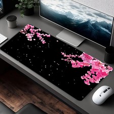1pc Extra Large Gaming Mouse Pad with Cherry Blossom Design Mouse Pads for Desk♪ picture