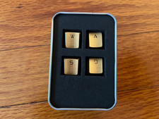 Metal Mechanical Cherry Profile Keycaps WASD Gold picture