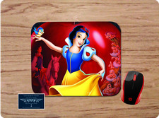 SNOW WHITE & PRINCE APPLE ART SCENE DISNEY INSPIRED CUSTOM PC MOUSEPAD DESK MAT picture