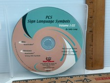PCS Sign Language Symbols Vol 1 2 3 Writing Boardmaker Disc ONLY Mayer-Johnson picture