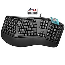 Adesso Desktop Ergonomic Smart Card Reader Keyboard (TAA Compliant) picture