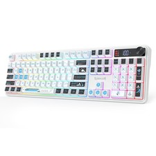 K526 PRO Wireless RGB Membrane Gaming Keyboard, LED Screen & Knob picture