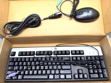 HP KB-0316 Wired USB Desktop Keyboard-Mouse-Power cord  Black Full Size   New picture