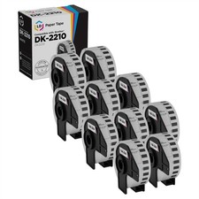 Compatible White Paper Tape Roll for Brother DK-2210 1.1 in x 100 ft (10-Pk) picture