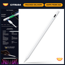 Stylus Pen for iPad 6-11th Gen, 2X Fast Charge, Palm Rejection, White Color picture