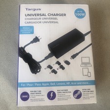 Targus 100W Universal Charger for Most USB-C Laptops - Black, 092636369262 picture