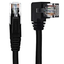 90 Degree Cat 6 Ethernet Cable Right Angle 3.3FT RJ45 Network Patch Cord Down... picture