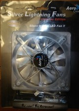 Aero Cool Silver Lightning Fan Ultimate Edition 140mm Silent White LED Fan picture