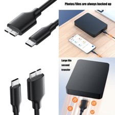 Hard External Cable B to USB C Fast Data Transmission Cable Laptops picture