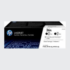 Open Box HP 36A Black 2-Pack Original LaserJet Toner Cartridge, CB436A picture