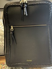 Leather Calpak Computer Laptop Bag Black picture