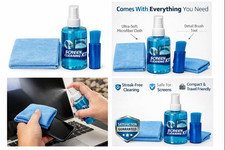 Screen Cleaning Kit Cleaner Spray Brush Microfiber Cloth Wipe Phone TV Camera picture