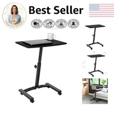 Compact Mobile Laptop Desk with Wheels - Adjustable Height for Ergonomic Comfort picture
