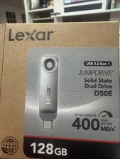 Lexar D50E 128Gb Solid State Dual Drive Usb Flash Drive Up To 400Mb/S Read picture