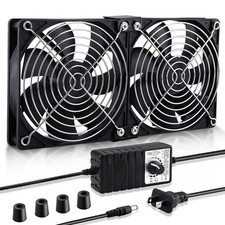 Wathai Big Airflow 2 x 120mm 240mm Computer Fan with AC Plug Cabinet 2x120mm  picture
