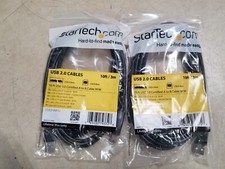 Lot of 2 StarTech 10ft USB2.0 USB Type-A to USB Type-B Extension Cable Male/Male picture