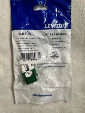 LEVITON CAT 6+ JACK~ CAT 61110-RV~ 6~Green 6110G-RV6 Jacks~ CIRCUIT ~ NEW picture