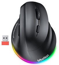 MEETION Ergonomic Wireless Vertical Mouse, Right-Handed, Right Black picture